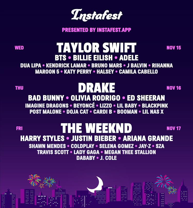 Instafest: como fazer line-up do seu festival de música no Spotify